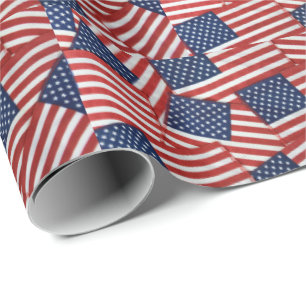 Collectie Amerikaanse vlag Cadeaupapier