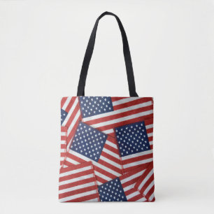 Collectie Amerikaanse vlag Tote Bag