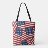 Collectie Amerikaanse vlag Tote Bag (Achterkant)