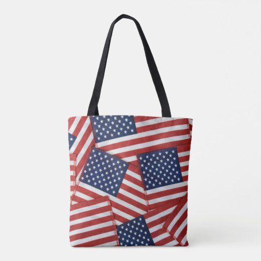 Collectie Amerikaanse vlag Tote Bag (Achterkant)