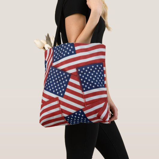 Collectie Amerikaanse vlag Tote Bag (Dichtbij)