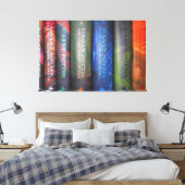 collectie boek canvas afdruk (Insitu (Slaapkamer))