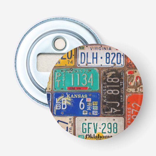 Collectie Bord oude licentie Button Flesopener (Voorkant)