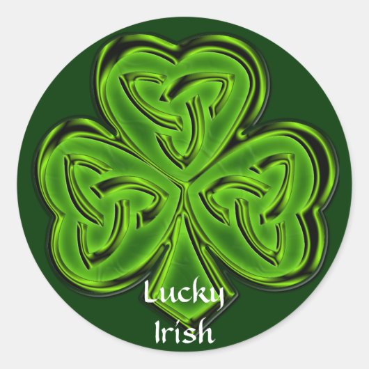 COLLECTIE CELTIC CLOVER IRISH CLASSICS RONDE STICKER (Voorkant)