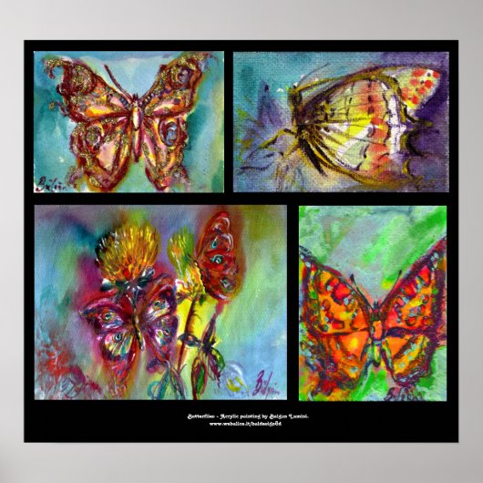 COLLECTIE COLORFUL BUTTERFLIES POSTER (Voorkant)