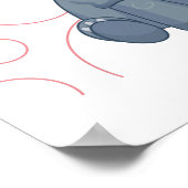 Collectie Cute Rhinoceros-Kawaii Poster (Hoek)