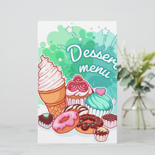 Collectie dessert Menu (Staand voorkant)