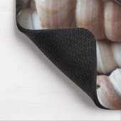 Collectie exotische zeeschelp, zomerstrand muismat (Hoek)