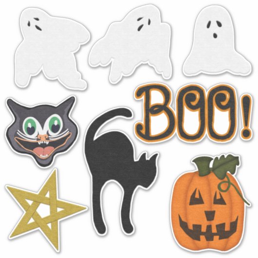 Collectie Felt Kijk Halloween Sticker (Voorkant)