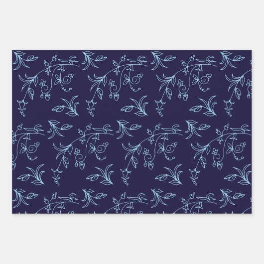 Collectie Floral Spaans Tile Inpakpapier Vel (Voorkant)