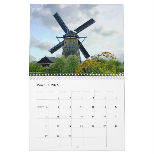Collectie fotografie kalender (Mar 2026)