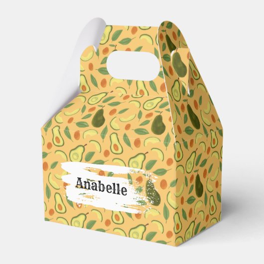 Collectie fruitmandje — Avocado Bedankdoosjes (Voorkant Zijde)