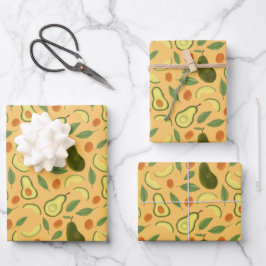 Collectie fruitmandje — Avocado Inpakpapier Vel