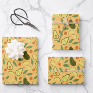 Collectie fruitmandje — Avocado Inpakpapier Vel