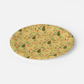 Collectie fruitmandje — Avocado Papieren Bordje (Gekanteld)