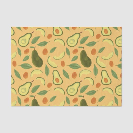 Collectie fruitmandje — Avocado Tissuepapier (Voorkant)