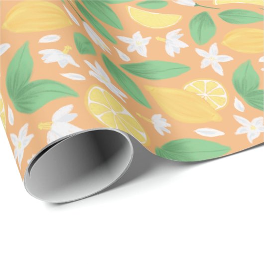 Collectie fruitmandje — Lemon Cadeaupapier (Rol Hoek)