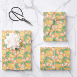 Collectie fruitmandje — Lemon Inpakpapier Vel