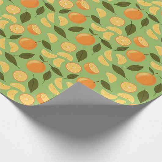 Collectie fruitmandje — Sinaasappels Cadeaupapier (Hoek)