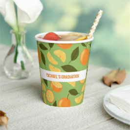 Collectie fruitmandje — Sinaasappels Papieren Bekers