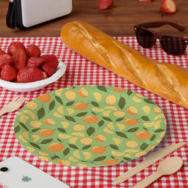 Collectie fruitmandje — Sinaasappels Papieren Bordje
