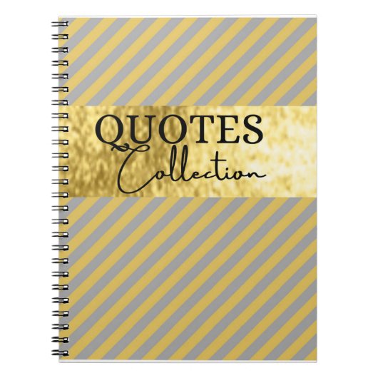 collectie grijze en goudkoersen notitieboek (Voorkant)