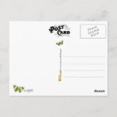 Collectie groene vlinder briefkaart (Achterkant)