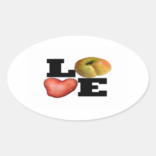 COLLECTIE Hart Aardappelovaal Sticker