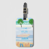 Collectie Hawaii Aloha - Bagagelabel (Voorkant (verticaal))
