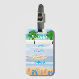 Collectie Hawaii Aloha - Bagagelabel