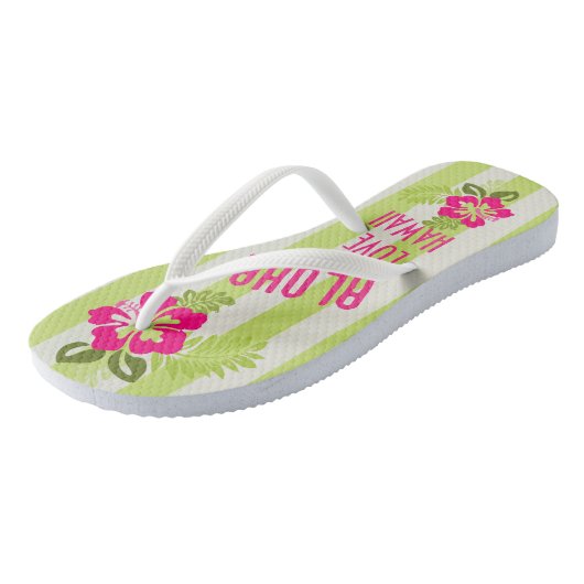 Collectie Hawaii Aloha - Dames en Teenslippers (Schuin)