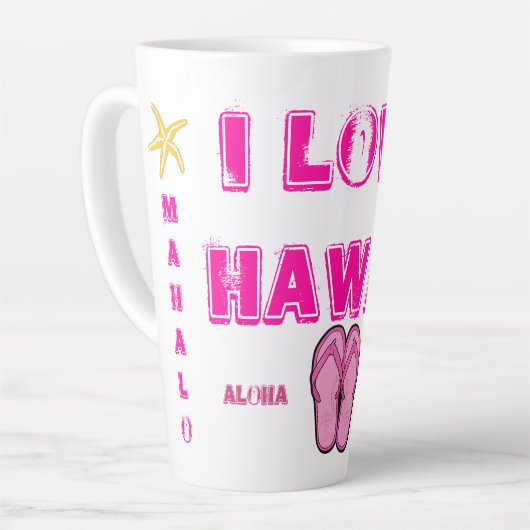 Collectie Hawaii Aloha Latte Mok (Linkerhoek)