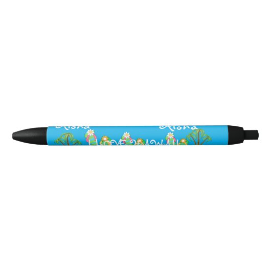 Collectie Hawaii Aloha - Zwarte Inkt Pen (Voorkant)