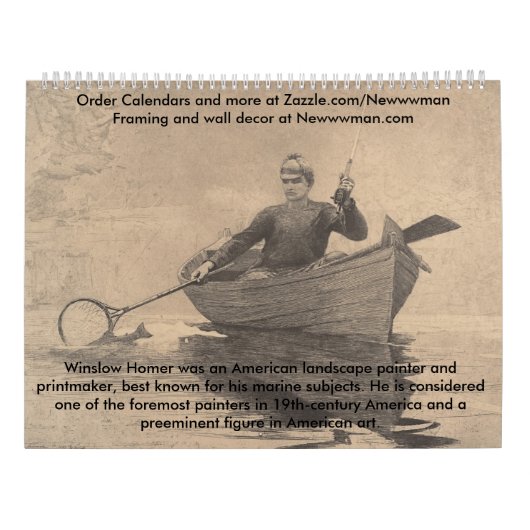 Collectie I van Winslow Homer Kalender (Achterkant)