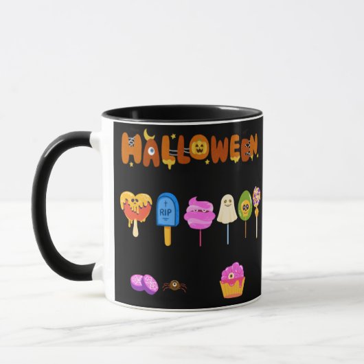 collectie in halloweenstijl mok (Links)