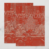 Collectie kerstbomen - New York, New York Kaart (Voorkant / Achterkant)