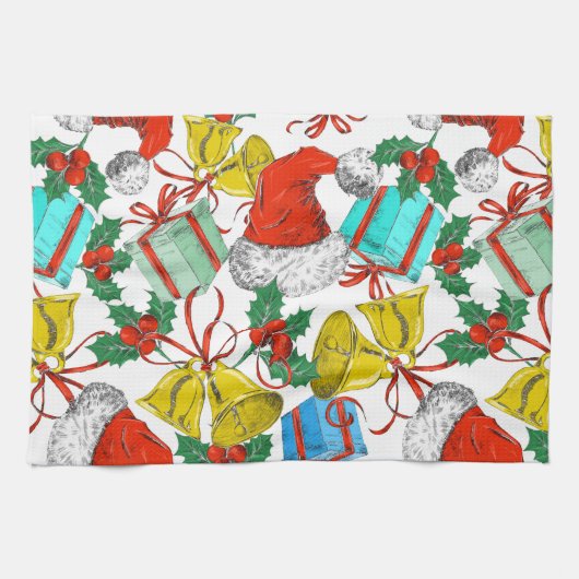 Collectie kerstmis theedoek (Horizontaal)