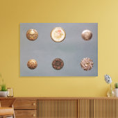 Collectie knoppen canvas afdruk (Insitu (Woonkamer))