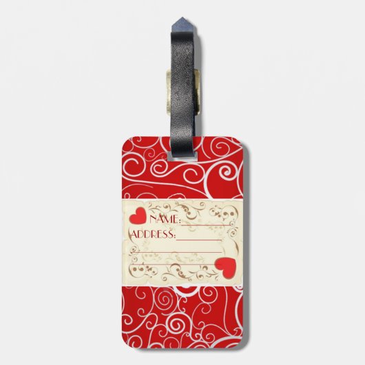 COLLECTIE LADY ELEGANCE BAGAGELABEL (Achterkant verticaal)