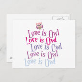 Collectie "Liefde is uil" Briefkaart (Voorkant / Achterkant)