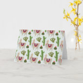 Collectie Llamarama| Cactus & Llama Pattern Kaart (Gele Bloem)