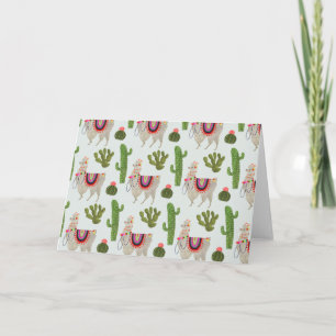 Collectie Llamarama  Cactus & Llama Pattern Kaart