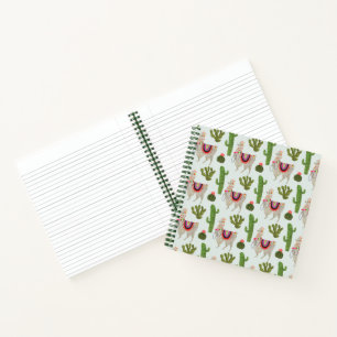 Collectie Llamarama  Cactus & Llama Pattern Notitieboek