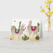 Collectie Llamarama| Cute Lllamas Kaart (Gele Bloem)
