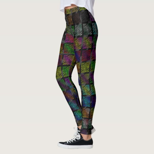 Collectie met gerimpte SpaceTime Stripes Leggings (Links)