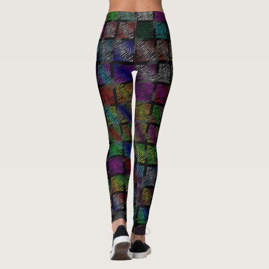 Collectie met gerimpte SpaceTime Stripes Leggings (Achterkant)