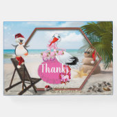 Collectie met Kerstmis Baby shower Gastenboek (Achterkant)