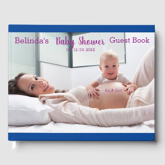 Collectie met Kerstmis Baby shower Gastenboek (Voorkant)