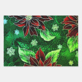 Collectie met kerstpoinsettia inpakpapier vel (Voorkant 2)