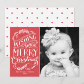 Collectie met kerstwensen feestdagenkaart (Voorkant / Achterkant)